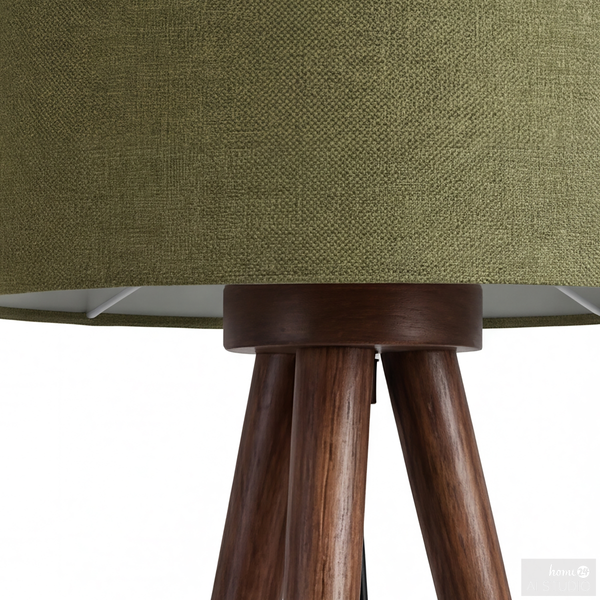 Stehleuchte LUNIX - Pinie massiv / Textil - 1-flammig - Grün
