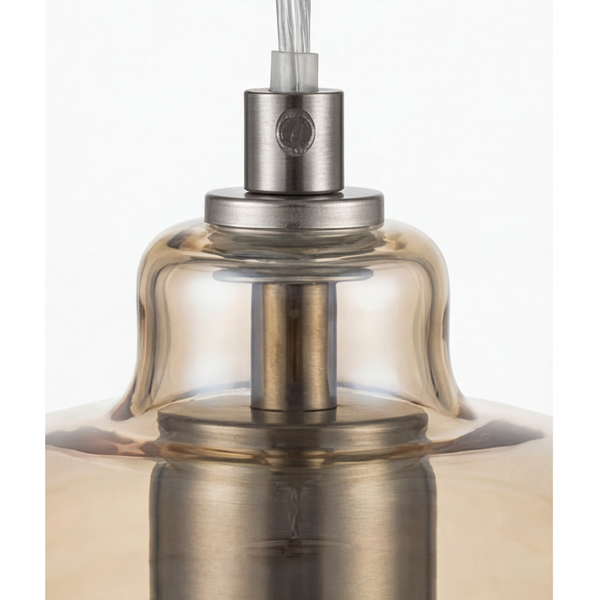 Pendelleuchte GLOWIN - Farbglas / Eisen - 5-flammig - Multicolor