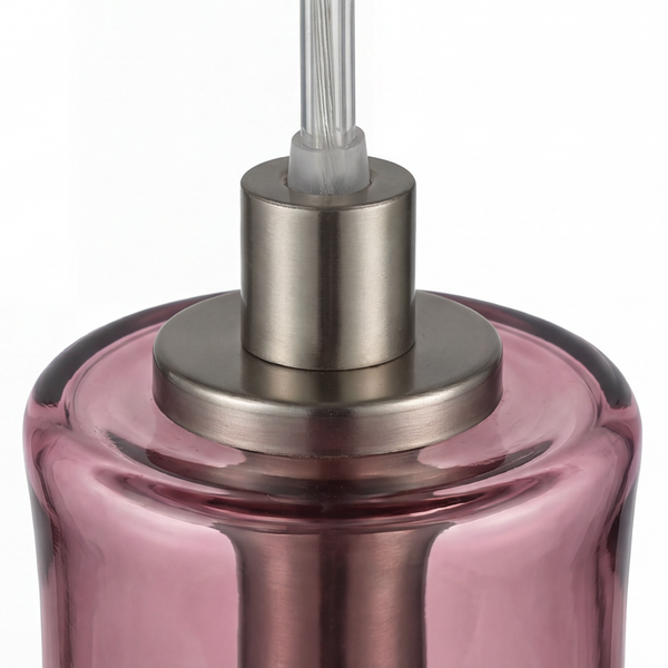 Pendelleuchte GLOWIN - Farbglas / Eisen - 5-flammig - Multicolor