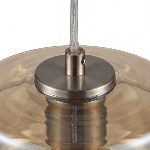 Pendelleuchte GLOWIN - Farbglas / Eisen - 5-flammig - Multicolor