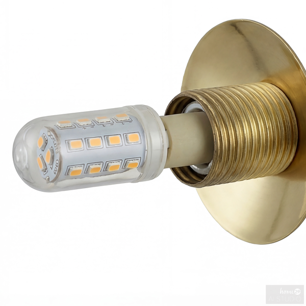 Deckenleuchte Ilumo - Farbglas / Eisen - 5-flammig - Beige / Gold