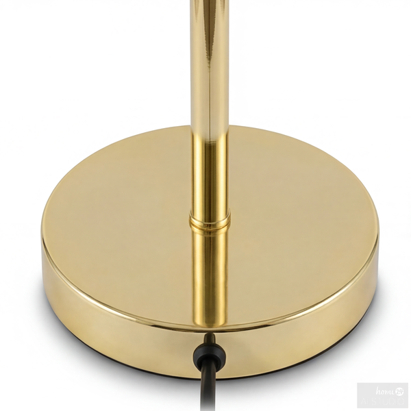 Tischleuchte Ilumo - Farbglas / Eisen - 3-flammig - Beige / Gold