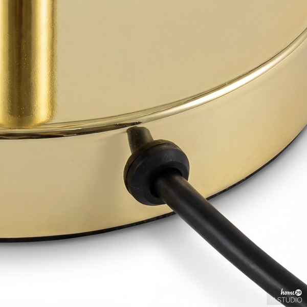 Tischleuchte Ilumo - Farbglas / Eisen - 3-flammig - Beige / Gold