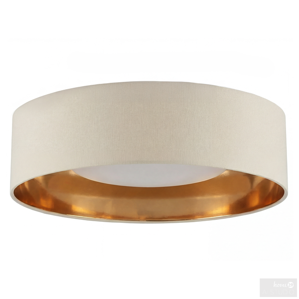 Deckenleuchte Joulo - Eisen / Frottee - 1-flammig - Beige