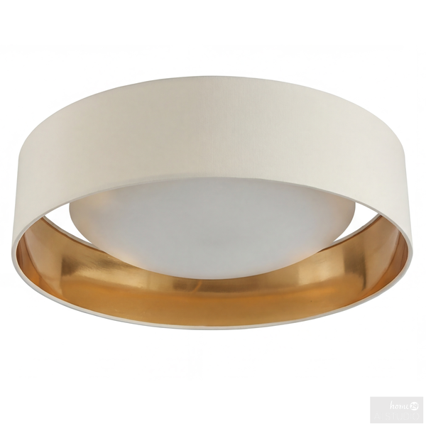 Deckenleuchte Joulo - Eisen / Frottee - 1-flammig - Beige