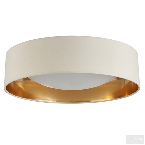 Deckenleuchte Joulo - Eisen / Frottee - 1-flammig - Beige
