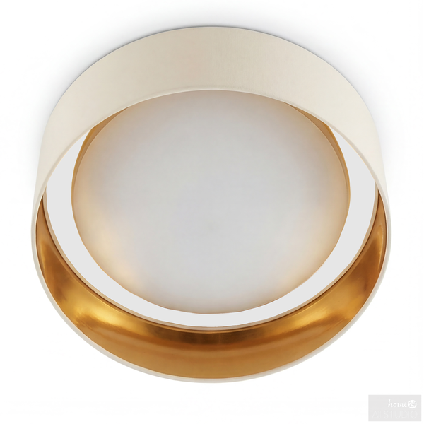 Deckenleuchte Joulo - Eisen / Frottee - 1-flammig - Beige