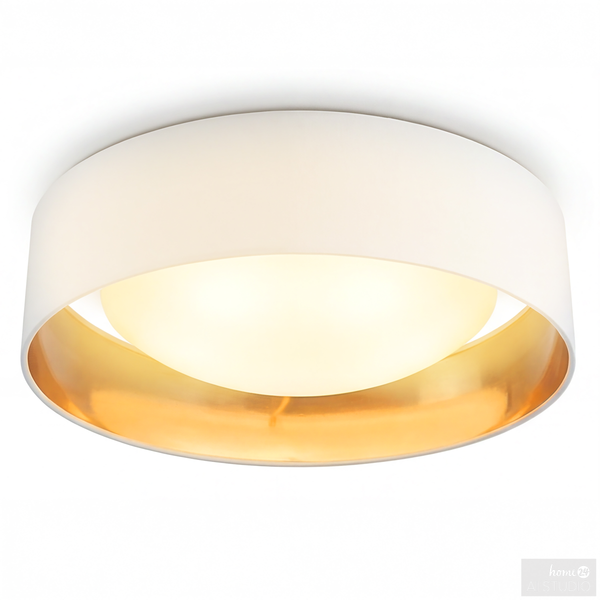 Deckenleuchte Joulo - Eisen / Frottee - 1-flammig - Beige