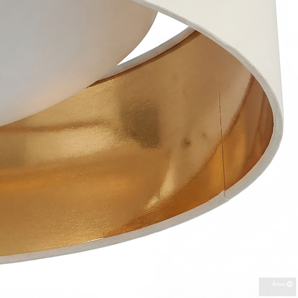 Deckenleuchte Joulo - Eisen / Frottee - 1-flammig - Beige