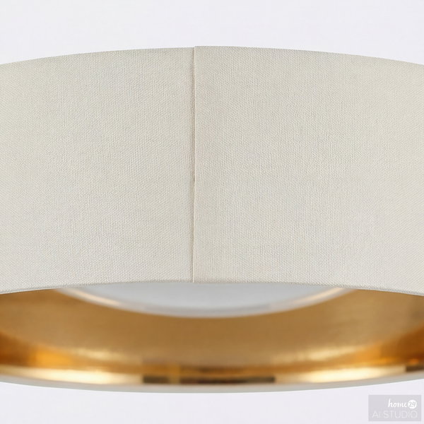 Deckenleuchte Joulo - Eisen / Frottee - 1-flammig - Beige