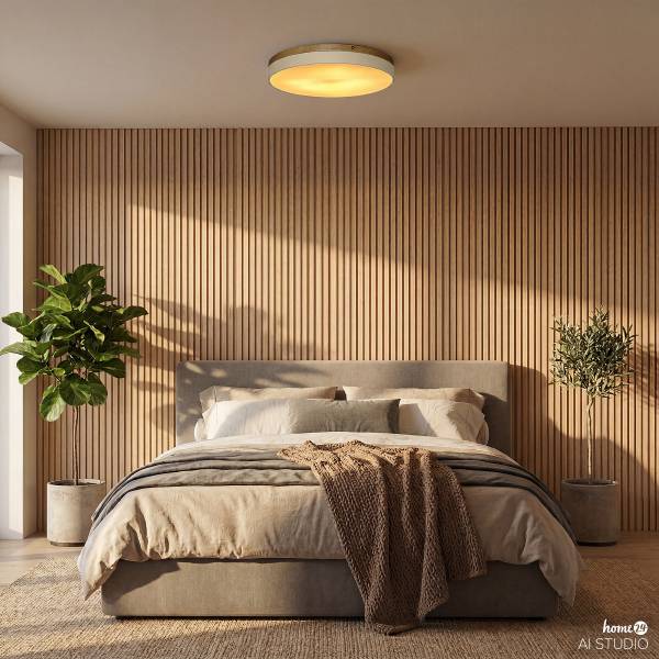 Deckenleuchte Uluma - Eisen - 1-flammig - Beige