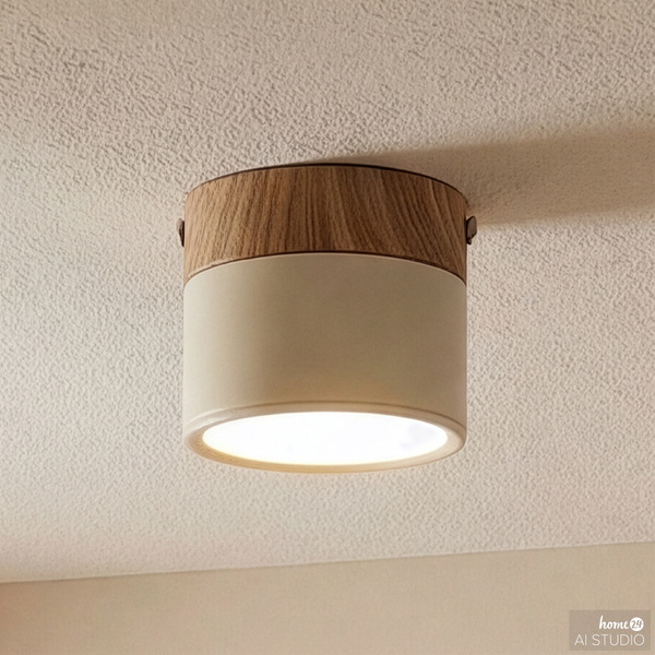 Deckenleuchte Punto - Eisen - 1-flammig - Beige