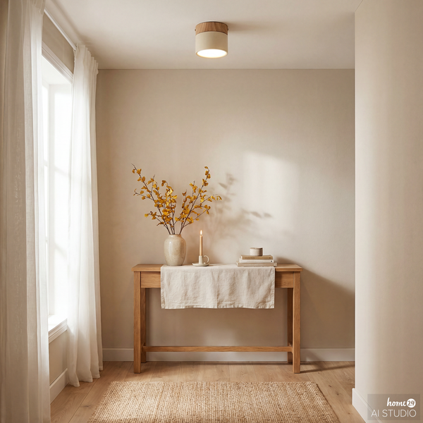 Deckenleuchte Punto - Eisen - 1-flammig - Beige
