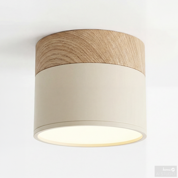 Deckenleuchte Punto - Eisen - 1-flammig - Beige