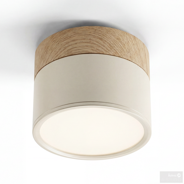 Deckenleuchte Punto - Eisen - 1-flammig - Beige