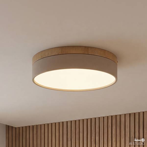 Deckenleuchte Teneo - Eisen - 1-flammig - Beige
