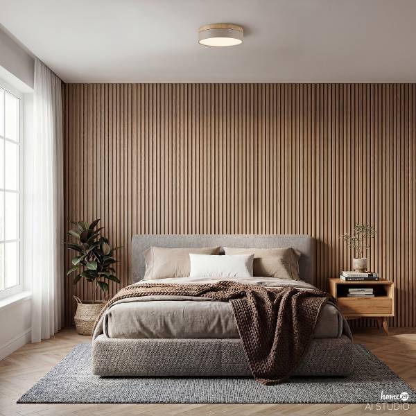 Deckenleuchte Teneo - Eisen - 1-flammig - Beige