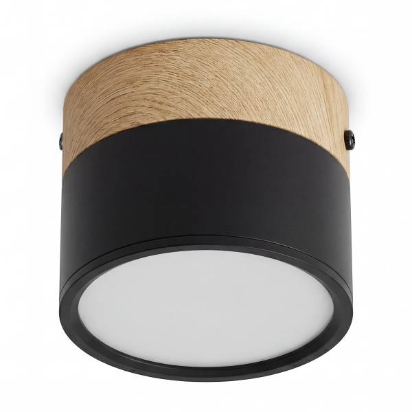Deckenleuchte PUNTO - Eisen - 1-flammig - Schwarz