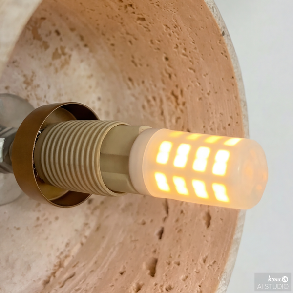 Pendelleuchte RULUX - Kiefer massiv / Beton - 1-flammig