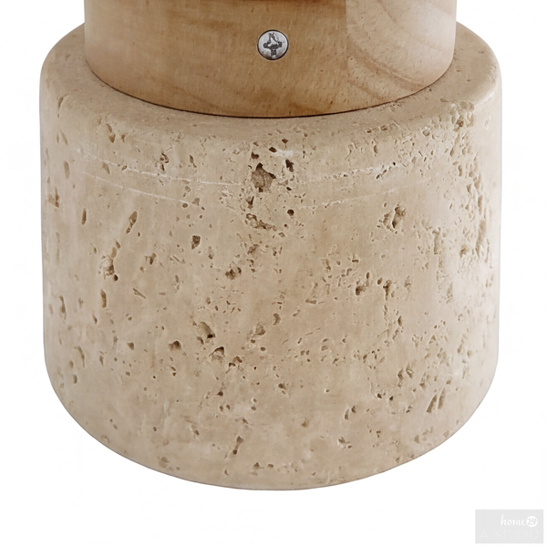 Deckenleuchte PRELO - Travertin / Kiefer massiv - 1-flammig - Beige