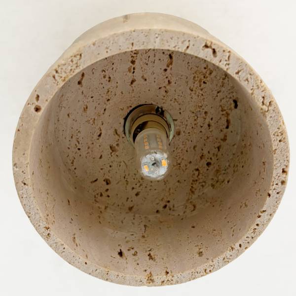 Deckenleuchte PRELO - Travertin / Kiefer massiv - 1-flammig - Beige