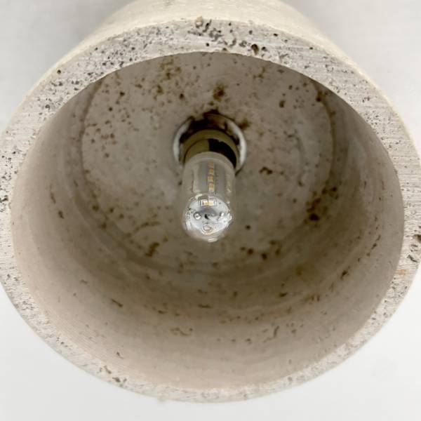 Deckenleuchte Prelo - Kiefer massiv / Marmor - 1-flammig - Braun