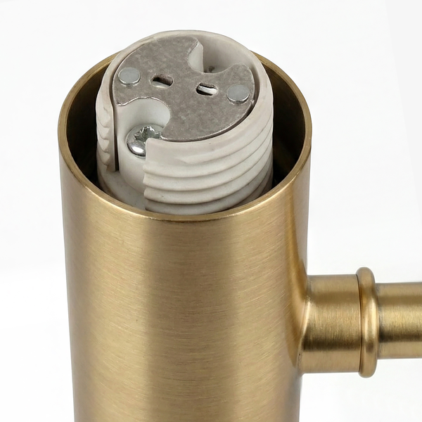 Deckenleuchte FYLUX - satiniertes Glas / Eisen - 20-flammig - Messing