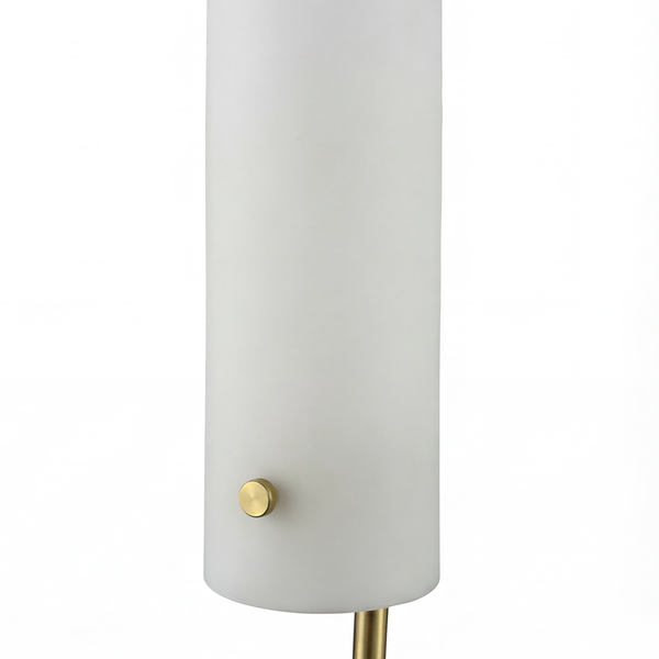 Deckenleuchte GLOYA - Milchglas / Eisen - 6-flammig - Messing