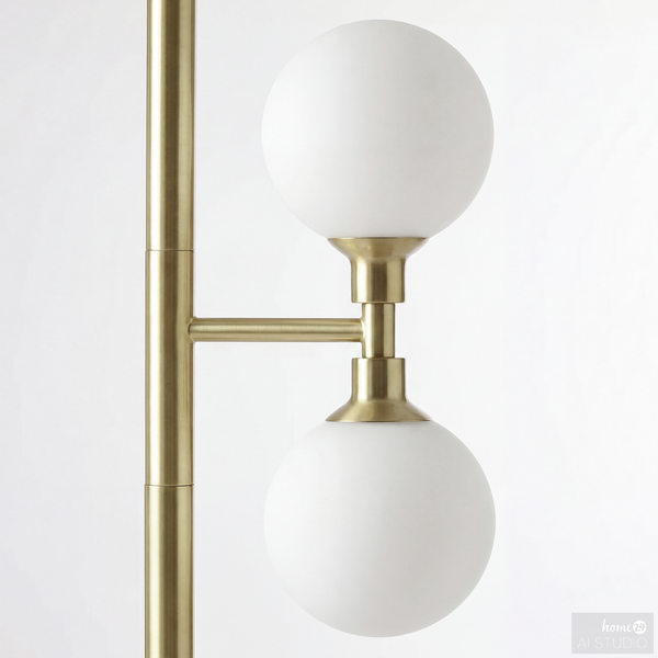 Pendelleuchte Klyro - Opalglas / Eisen - 12-flammig - Gold
