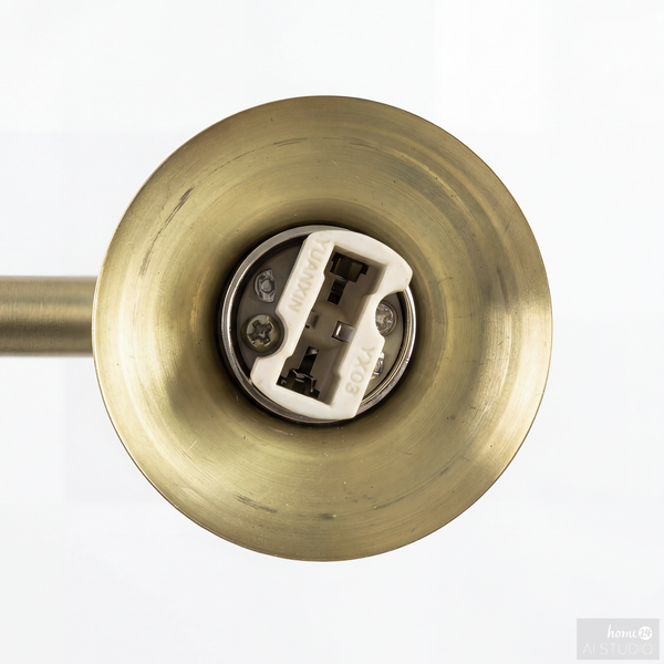 Pendelleuchte Klyro - Opalglas / Eisen - 12-flammig - Gold