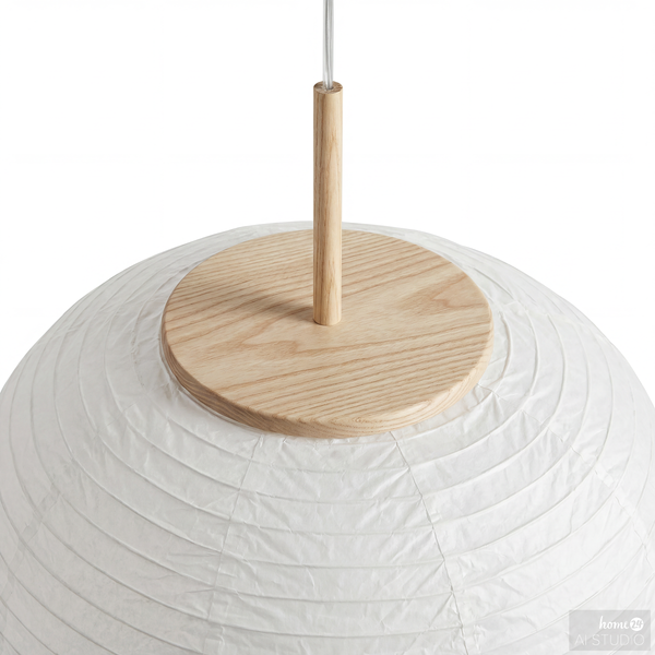 Pendelleuchte Jelux Zylinderform - Papier / Eisen - 1-flammig