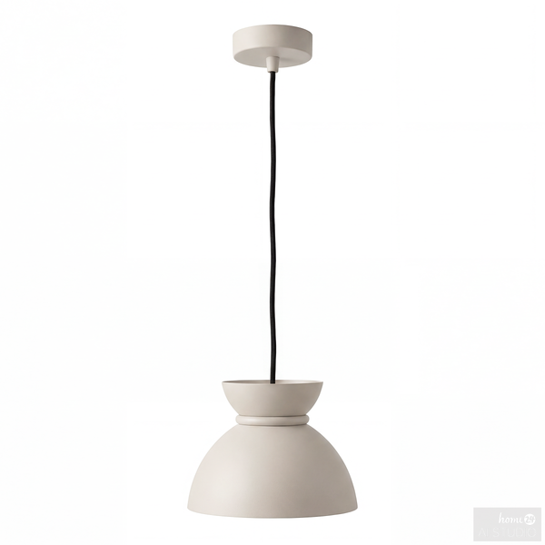 Pendelleuchte Quora - Eisen / Opalglas - 1-flammig - Creme