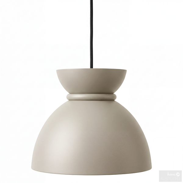 Pendelleuchte Quora - Eisen / Opalglas - 1-flammig - Creme