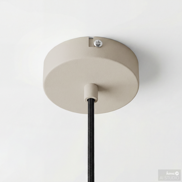 Pendelleuchte Quora - Eisen / Opalglas - 1-flammig - Creme