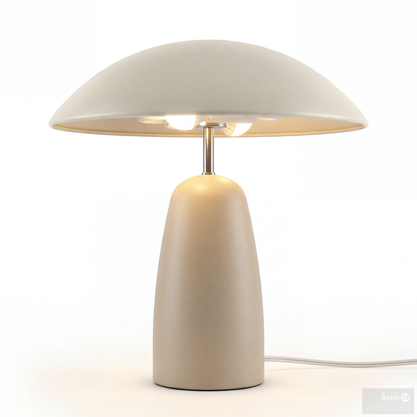 Tischleuchte Belya - Eisen - Beige