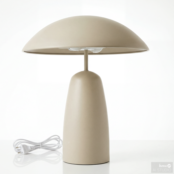 Tischleuchte Belya - Eisen - Beige