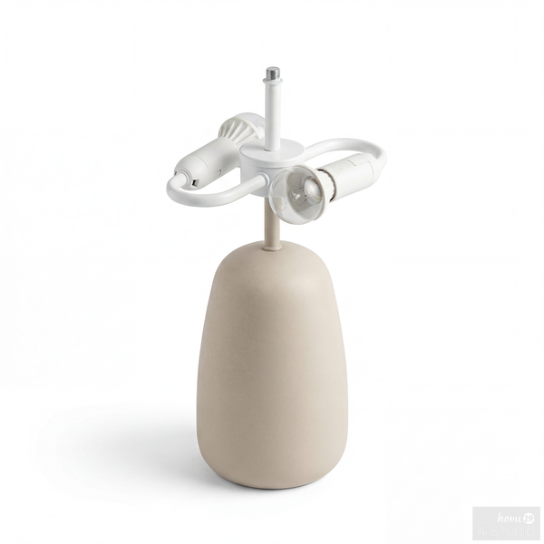 Tischleuchte Belya - Eisen - Beige