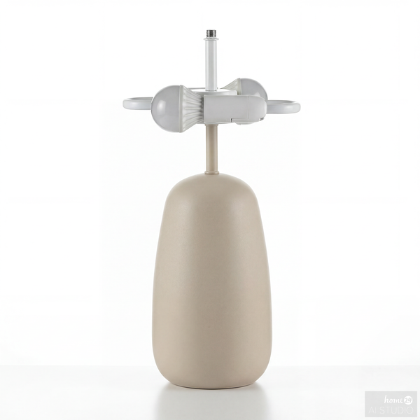 Tischleuchte Belya - Eisen - Beige