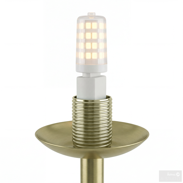 Deckenleuchte ELYRO - Opalglas / Eisen - 6-flammig - Messing