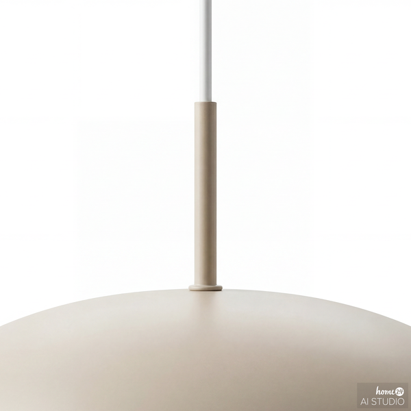 Pendelleuchte Suma - Eisen / Opalglas - 1-flammig - Creme