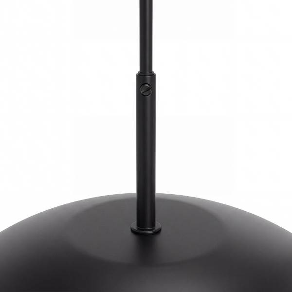 Pendelleuchte SUMA - Eisen / Opalglas - 1-flammig - Schwarz