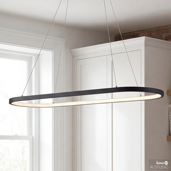 Pendelleuchte YANA - Eisen / Aluminium - 1-flammig - Breite: 80 cm
