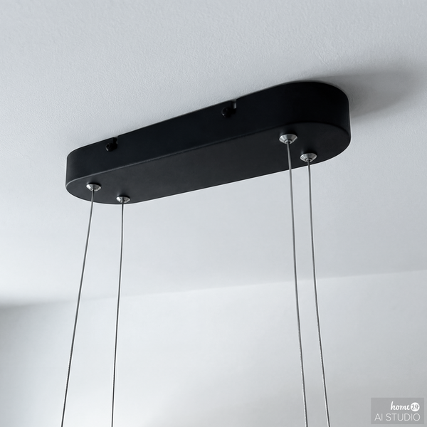 Pendelleuchte YANA - Eisen / Aluminium - 1-flammig - Breite: 80 cm
