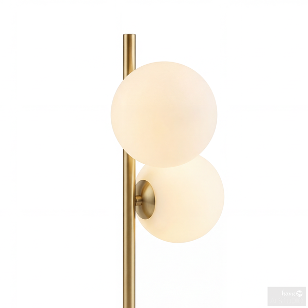 Tischleuchte Glena - Opalglas / Eisen - 1-flammig