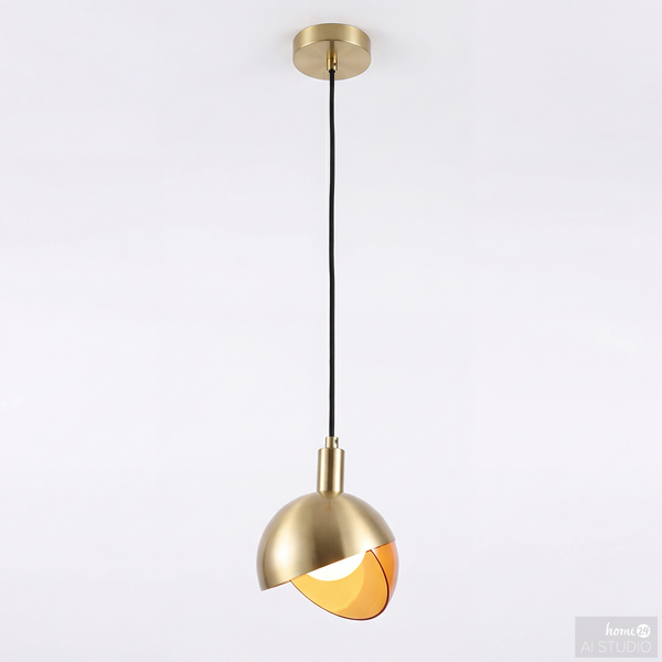 Pendelleuchte Joma - Eisen / Glas - Flammenanzahl: 1