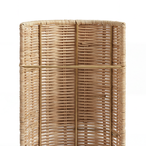 Wandleuchte Wenla - Rattan / Eisen - 1-flammig