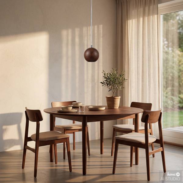 Pendelleuchte FARIN - Pinie massiv / Eisen - 1-flammig - Braun