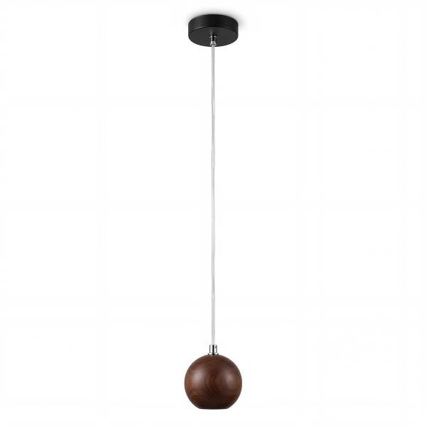 Pendelleuchte FARIN - Pinie massiv / Eisen - 1-flammig - Braun