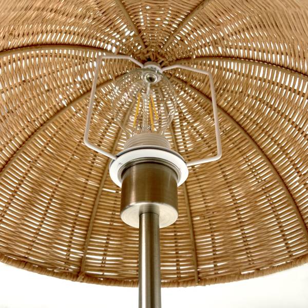 Stehleuchte VIREO - Rattan / Eisen - 1-flammig
