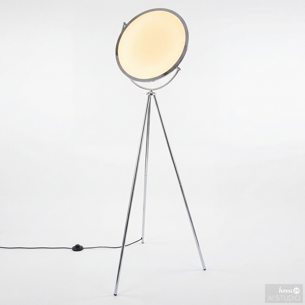 Stehleuchte INSO - Eisen / Aluminium - 1-flammig - Chrom